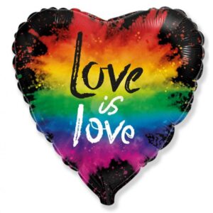 Foil Heart “Love is love”, 46cm