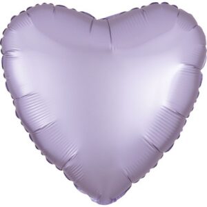 Foil heart Satin Lilac, 45cm