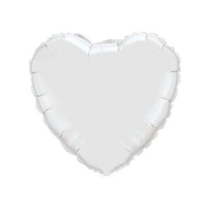 Foil heart White, 45cm