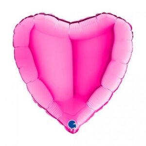 Foil heart Dark Pink, 45cm