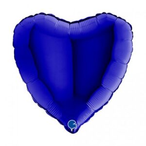 Foil heart Blue, 45cm