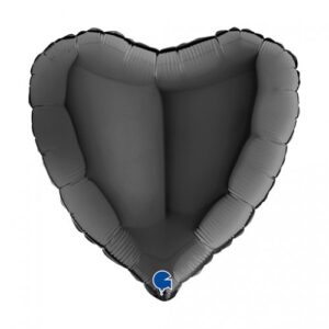 Foil heart Black, 45cm