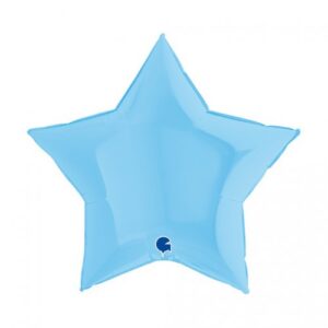 Foil star pastel Light Blue, 45cm