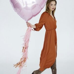Foil heart Pink, 91cm