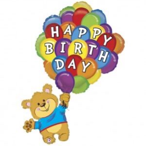 Shape  GR Birthday balloon Bear, 107 cm