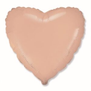 Foil heart Pastel l.orange, 45cm