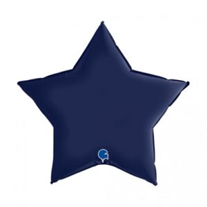 Foil Star Navy Blue, 45cm