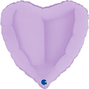 Foil heart Lilac, 91cm