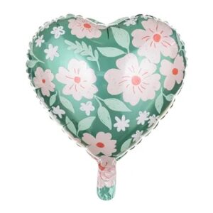 Foil balloons Heart with flowers, 45 cm