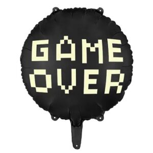 Foil balloon Game over, 45 cm, black